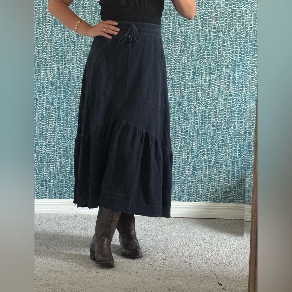 ME+EM Navy Maxi Skirt